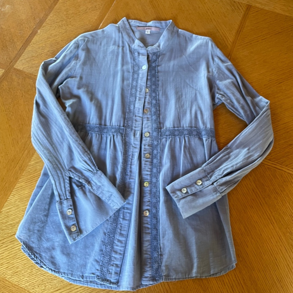 Cameo Cornflower Blue Cotton Tunic